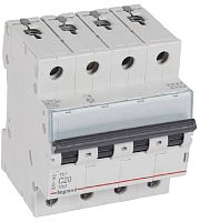 Выключатель автоматический Legrand TX3 6000 4п 20А C 10кА картинка